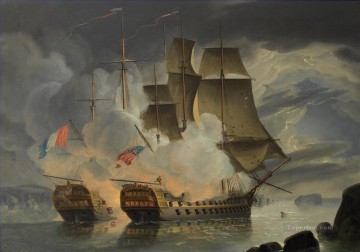  French Canvas - Mars and the French 74 Hercule off Brest1798 Naval Battle